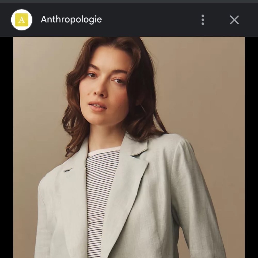 NWOT Anthropologie Dolan Linen Blazer, Size M